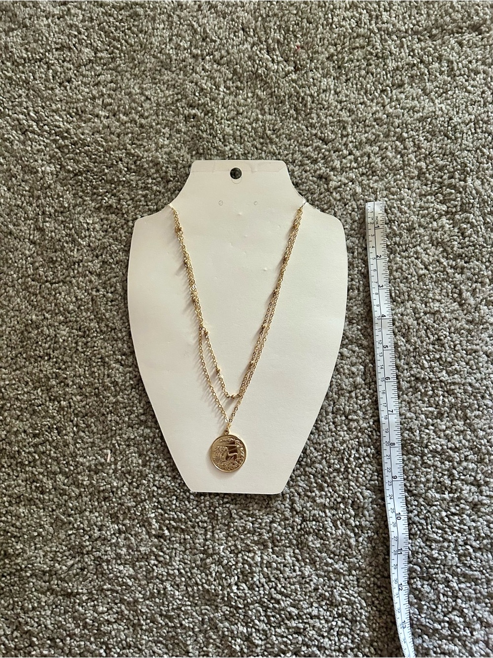 Gold Layered Coin Pendant Necklace - Women Jewelry